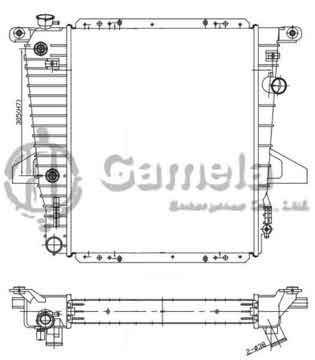 6190604115-T - Radiator for FORD Ranger V6 4.0 95-97 A/T OEM: F57H8005JC, F57Z8005DA DPI: 1721