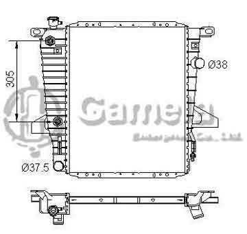 6190604116-T - Radiator for FORD Ranger V6 3.0/4.0 95-97 A/T OEM: F57H8005DC, F57H8005SA DPI: 1722