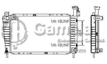 6190604118-T - Radiator for FORD Taurus L4/V6 2.5/3.0 86-91 A/T DPI: 890