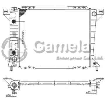 6190604123-T - Radiator for FORD Thunderbird V6/V8 3.8/5.0 89-93 A/T OEM: E9SH8005AC, F2SH8005AA DPI: 1410 1095