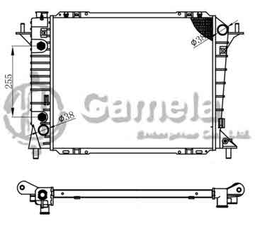 6190604125-T - Radiator for FORD Thunderbird V6 3.8 94-97 A/T OEM: F4SH8005CA, F6SH8005AA DPI: 1550