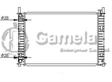 6190604144-T - Radiator for FORD FIESTA/FUSION 1.4 TDCi/1.3EFi 2001- M/T NISSENS: 62027A OEM: 1214085, 1152149, 1325832