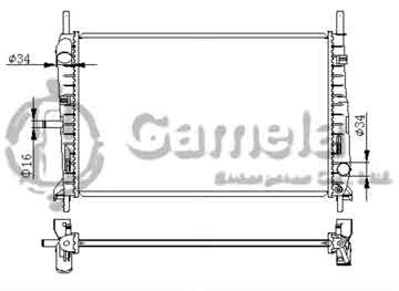 6190604148-T - Radiator for FORD MONDEO 16V 1.6/1.8/2.0i 93-07 M/T NISSENS: 62104A OEM: 1086946, 93BB8005ED