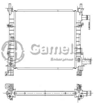 6190604154-T - Radiator for FORD KA VAN 1.1/1.3 96-08 M/T NISSENS: 62083A OEM: 1025533, 1056616, 97KB8005CA