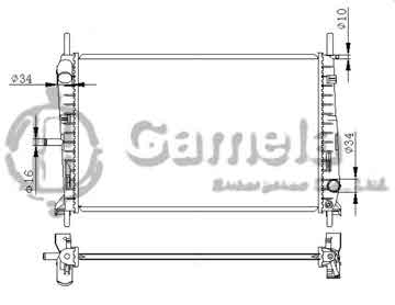 6190604156-T - Radiator for FORD MONDEO/COUGAR V6 1.8D/2.5i1 93-01 M/T NISSENS: 62056A OEM: 1036597, 1024051, 93BB8005EF