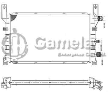 6190604160-T - Radiator for FORD FIESTA/COURIER 1.1/1.3 89-97 M/T NISSENS: 62121A OEM: 1107118, 1004038, 1654321