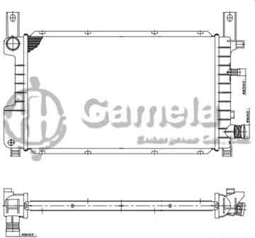 6190604161-T - Radiator for FORD FIESTA/COURIER 1.4/1.6 89-97 M/T NISSENS: 62076A OEM: 7304940, 6615073, 7165164