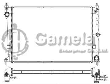 6190604172-T - Radiator for FORD FALCON BA V6/V8 4.0/5.4 98-02 M/T