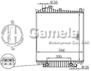 6190604186-T - Radiator for FORD Explorer V6/V8 4.0/4.6 07-10 A/T DPI: 2952