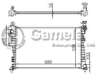 6190604195-T - Radiator for FORD Focus L4 2.0 08-11 M/T DPI: 13087