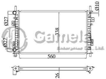 6190604197-T - Radiator for FORD FIESTA M/T OEM: 2S658005AB