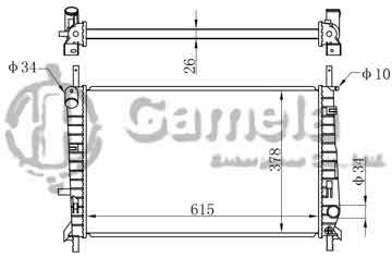 6190604201-T - Radiator for FORD MONDEO 1.6/1.8/2.0 1993- M/T OEM: FSRZ8005AB