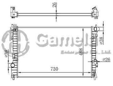 6190604206-T - Radiator for FORD Explorer L4/V6 2.0/3.5 11-13 M/T DPI: 13185 13195