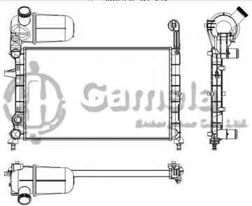 6190620003-T - Radiator for FIAT TEMPRA S.W/TIPO 1.4/1.6 87-98 M/T NISSENS: 61844 OEM: 7732873, 7632018