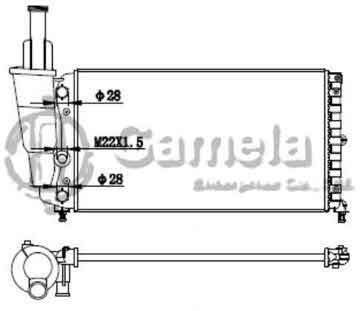 6190620007-T - Radiator for FIAT PUNTO 1.1/1.2/1.6 93-00 M/T NISSENS: 61858 OEM: 46414171, 46465021, 46407450