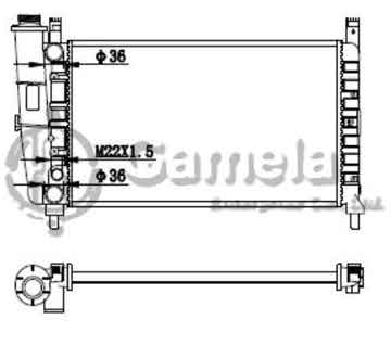 6190620008-T - Radiator for FIAT FIORINO 1.4/1.5/1.6 88-05 M/T NISSENS: 61852 OEM: 7732211, 7685063, 7075124