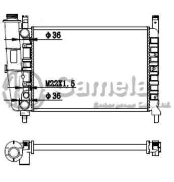 6190620010-T - Radiator for FIAT DUNA/UNO 1.3/1.4/1.5 83-00 M/T NISSENS: 61950 OEM: 7556135, 7739937