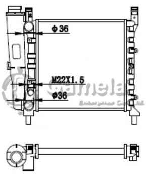 6190620013-T - Radiator for FIAT UNO 0.9 83-00 M/T NISSENS: 61930 OEM: 7556136