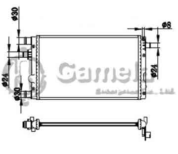 6190620015-T - Radiator for FIAT SEICENTO 1.1 1998- M/T NISSENS: 61785 OEM: 46558704