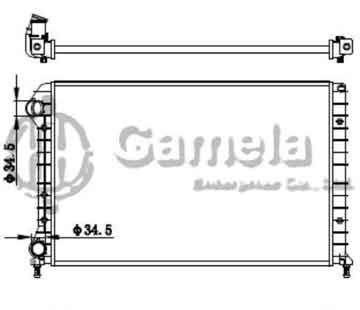 6190620024-T - Radiator for FIAT DOBLO Cargo 1.4/1.6/1.8/1.9 2001- M/T NISSENS: 61767 OEM: 46749005, 51779231, 46803039