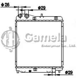 6190804070-T - Radiator for HONDA FIT II 1.2/1.4 02-08 M/T