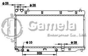 6190804105-T - Radiator for HONDA FIT 02-08 A/T OEM: 19010PWAJ51