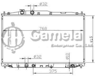 6190804124-T - Radiator for HONDA ODYSSEY RB1 2003'RB2 2003' A/T OEM: 19010RFE003