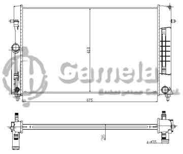 6190812034-T - Radiator for HOLDEN VZ COMMODORE V6 3.6 04-06 M/T OEM: HOL055PACM