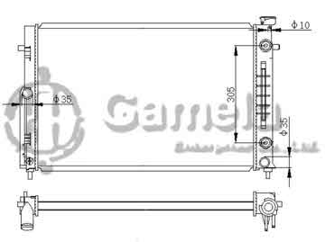 6190812035-T - Radiator for HOLDEN VZ COMMODORE V8 5.7 04-06 A/T OEM: HOL055PACA2