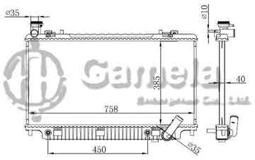 6190812041-T - Radiator for HOLDEN VE COMMODORE V8 3.6 06- A/T