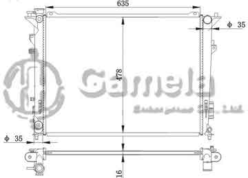 6190825023-T - Radiator for HYUNDAI SONATA L4/V6 2.4/2.7 06-08 M/T NISSENS: 66998 OEM: 253103K140, 253103E080 DPI: 2899MT