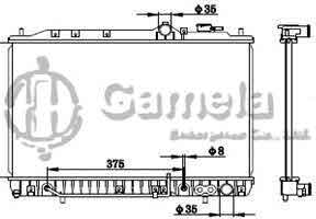 6190825053-T - Radiator for HYUNDAI SONATA'93- AT A/T