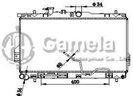 6190825066-T - Radiator for HYUNDAI MATRIX' 01- A/T NISSENS: 67480 OEM: 2531017100, 2531017101