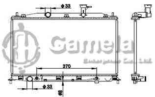 6190825081-T - Radiator for HYUNDAI ACCENT 1.6I 16V'05- A/T NISSENS: 67503/67502 OEM: 253101E150, 253101E100