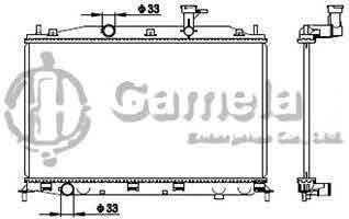 6190825082-T - Radiator for HYUNDAI ACCENT 1.6I 16V'05- M/T NISSENS: 67509 OEM: 253101E000, 253101E001