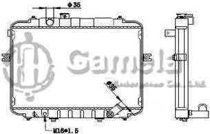 6190825085-T - Radiator for HYUNDAI H-100 PORTER'97- 2.4 I' M/T NISSENS: 67497/67498/67499 OEM: 253104B600, 253104B100