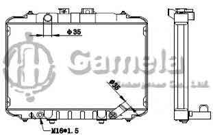 6190825086-T - Radiator for HYUNDAI H-100 PORTER BUS 2.5D'93-00 M/T