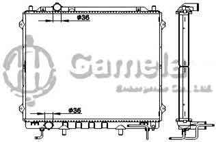 6190825087-T - Radiator for HYUNDAI TERRACAN'01- A/T NISSENS: 67482 OEM: 25310H1930