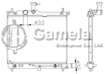 6190825098-T - Radiator for HYUNDAI I 10 AT AT OEM: 25310OX150