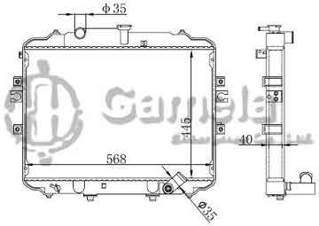 6190825104-T - Radiator for HYUNDAI H100 2004- MT MT NISSENS: 66996 OEM: 253104F210