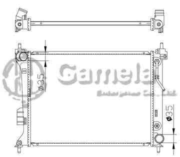 6190825105-T - Radiator for HYUNDAI I 20 AT AT