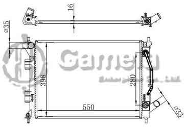 6190825107-T - Radiator for HYUNDAI AT