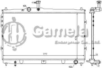 6190825116-T - Radiator for HYUNDAI STAREX 2.5 2008 MT MT NISSENS: 67095 OEM: 253104H100, 253104H350