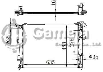 6190825122-T - Radiator for HYUNDAI