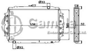 6190919001-T - Radiator for ISUZU AMIGO /PICKUP L4 2.6 88-95 M/T OEM: 94362880, 94474049, 94474170 DPI: 1129