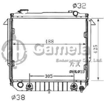 6191016001-T - Radiator for JEEP CHEROKEE/WAGONEER / COMANCHE L4 2.1/2.5 84-94 A/T OEM: 52003254, 53000002, 53000006 DPI: 77/871