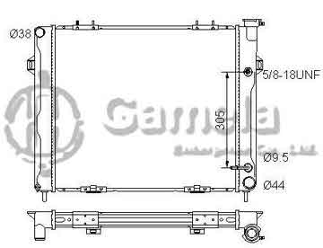 6191016008-T - Radiator for JEEP GRAND CHEROKEE V8 5.2 93-97 A/T NISSENS: 609901 OEM: 4734104, 52006644, 52028098 DPI: 1394