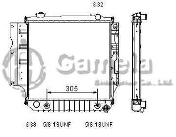 6191016020-T - Radiator for JEEP WRANGLER L4/L6 2.5/4.2 87-91 A/T NISSENS: 60993 OEM: 52006124, 52040286, 52080183 DPI: 1015/1507/2102