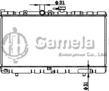 6191109055-T - Radiator for KIA RIO M/T NISSENS: 66624 OEM: OK30C15200B