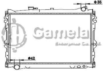 6191109061-T - Radiator for KIA MPV 91-98 M/T